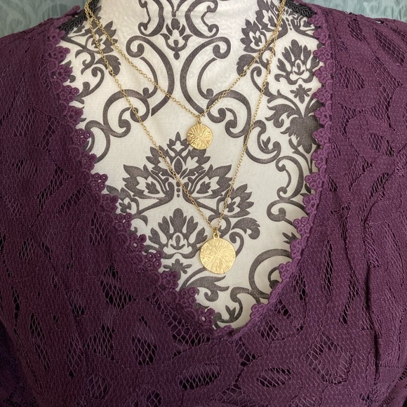 City Studio | NWT Women’s Lace Illusion Sleeve Mini Dress - Picture 6 of 11